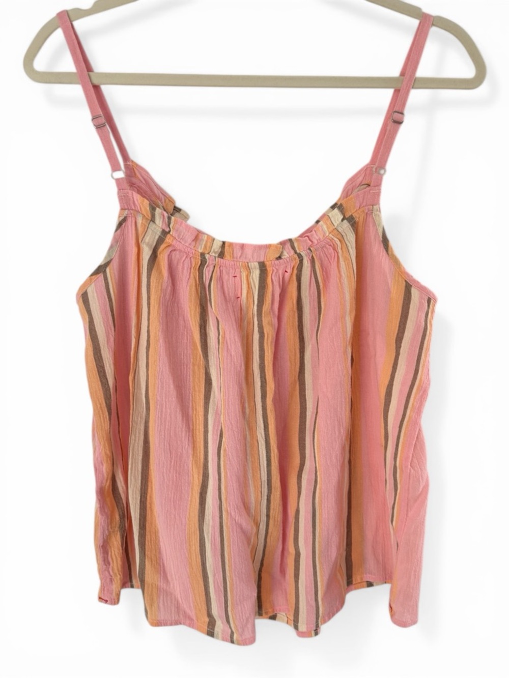 Xirena Carah Cotton Gauze Top in Pink Sunset Villa Stripe Size M New with Tags - Picture 4 of 10